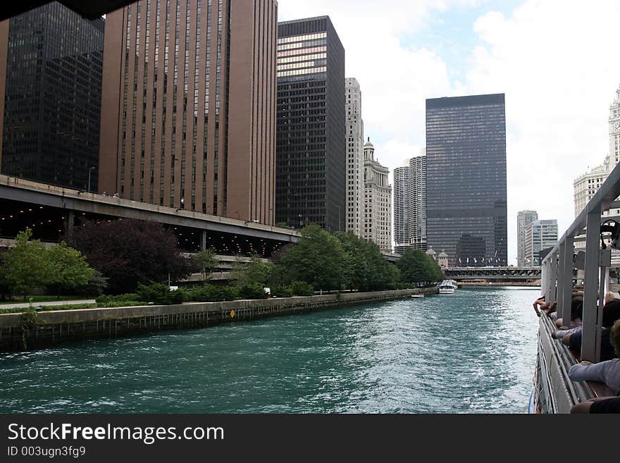 Chicago downtown seen from a riverboat. Canon 20D. Chicago downtown seen from a riverboat. Canon 20D