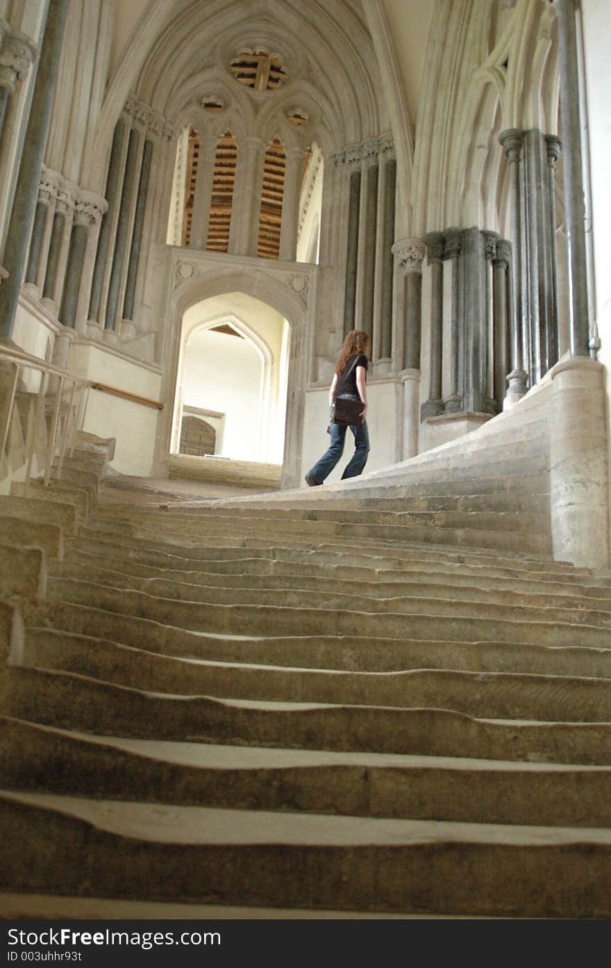 Worn out old steps in cathedral. Worn out old steps in cathedral