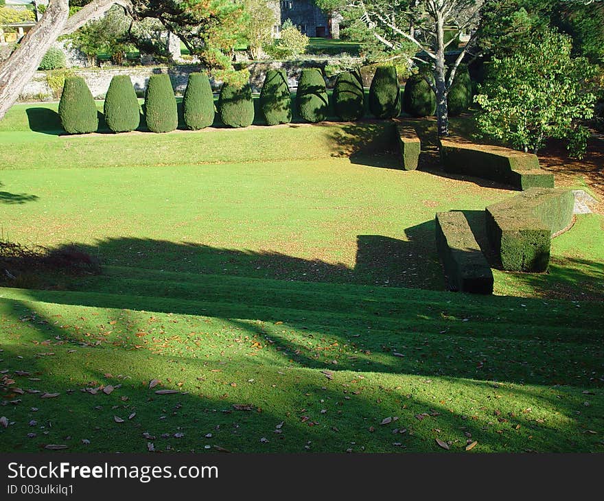 A garden theater in the formal garden of Dartington Hall in Devonshire, United Kingdom. A garden theater in the formal garden of Dartington Hall in Devonshire, United Kingdom