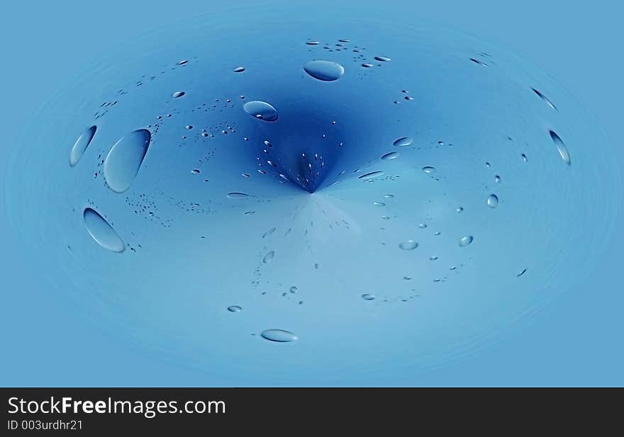 Background of bubbles in a blue vortex. Background of bubbles in a blue vortex