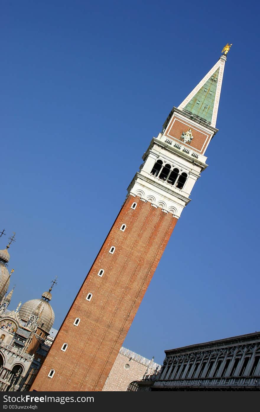 Campanile tower, St. Marks Square, Venice. Campanile tower, St. Marks Square, Venice