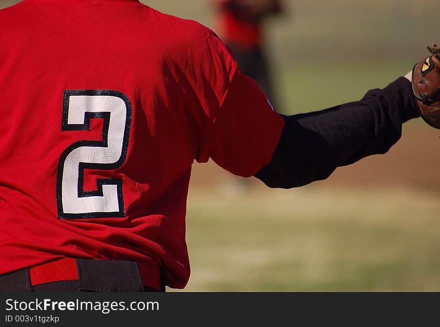 Player catching a ball