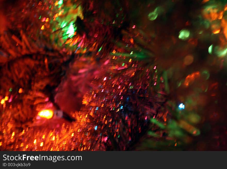 Abstract of a Christmas tree. Intentional blur. Abstract of a Christmas tree. Intentional blur.