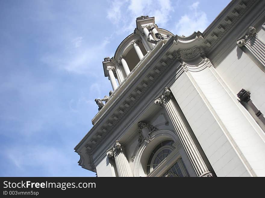 Shot of beautifull building in salvador against blue sky. Shot of beautifull building in salvador against blue sky