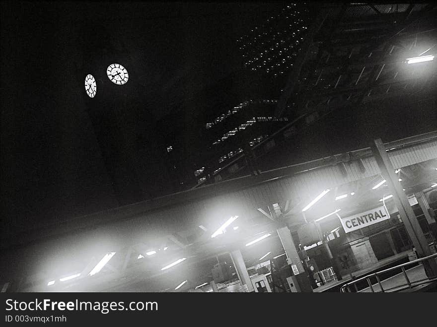 Central Station - Sydney - Australia. Early evening - Country trains platforms