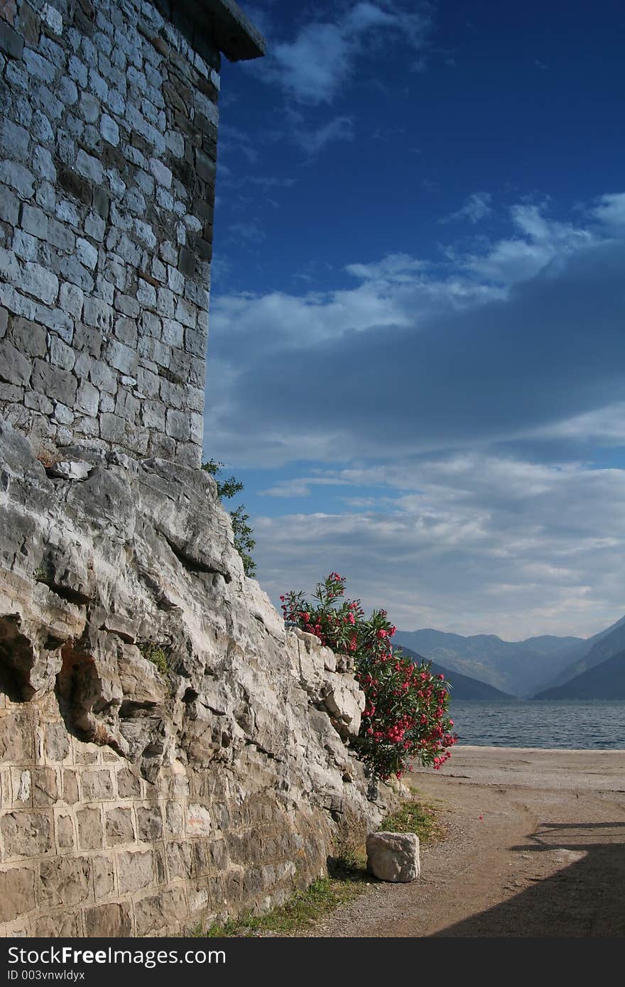 Stone wall at sea dock. Stone wall at sea dock