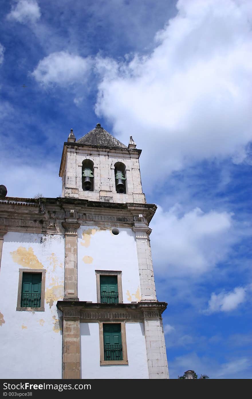 Church building in salvador against blue sky. Canon EOS 20D. Church building in salvador against blue sky. Canon EOS 20D