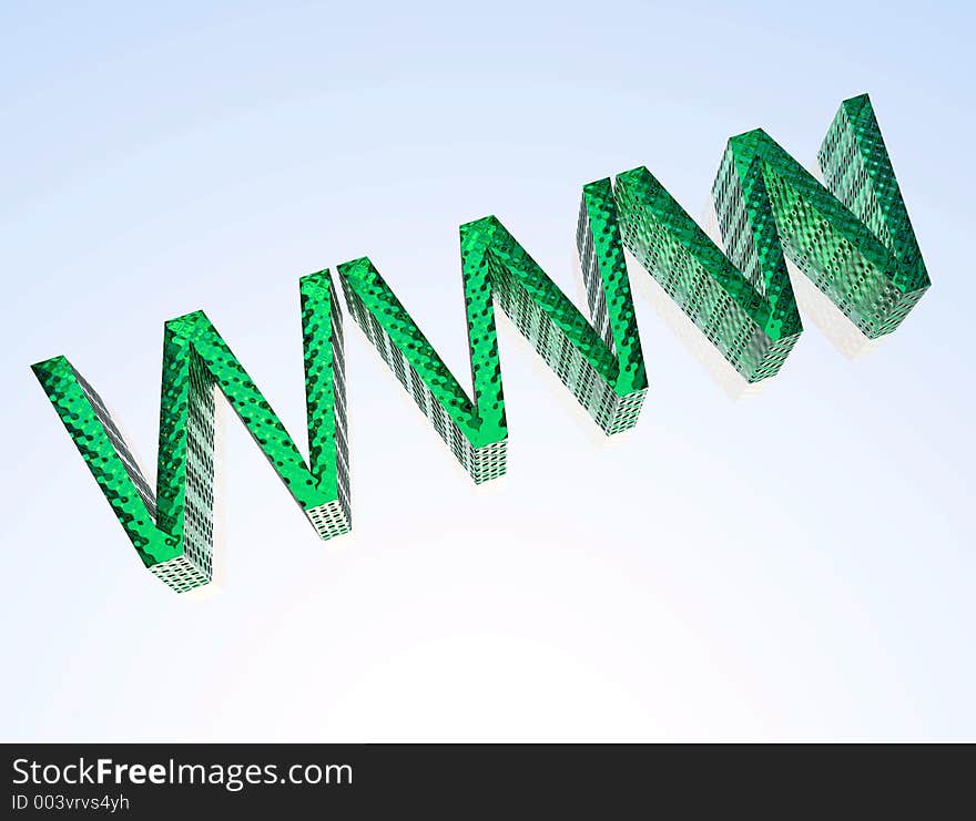 This is the www internet sign. This is the www internet sign.