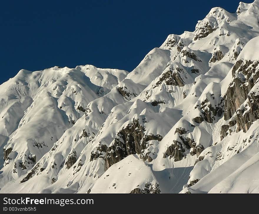 Mountain after fresh snowfall. Mountain after fresh snowfall