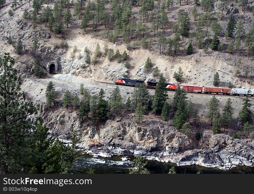 A canyon railway. A canyon railway