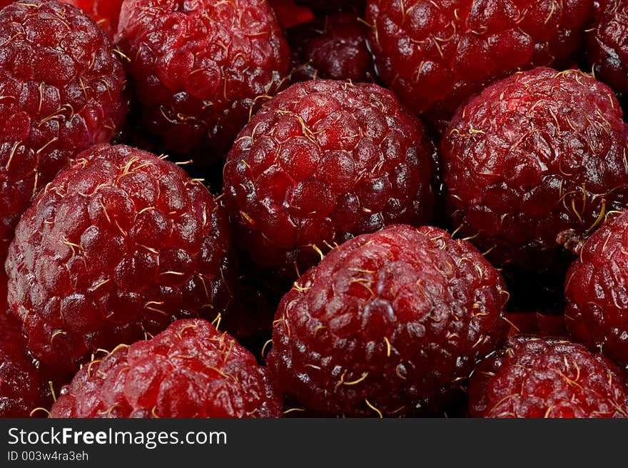 Raspberries Macro