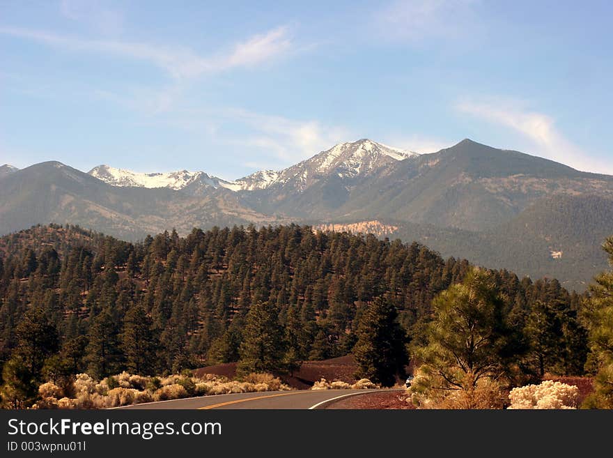 Snow topped mountain in Arizona. Snow topped mountain in Arizona