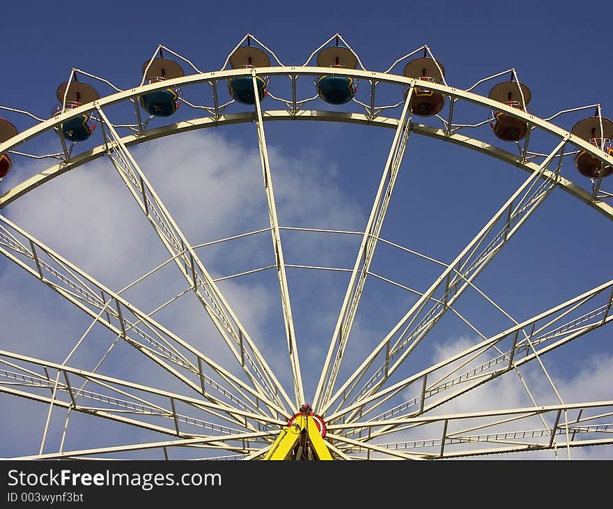 Ferris wheel closeup