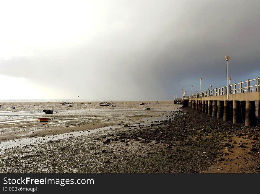 River on storm day