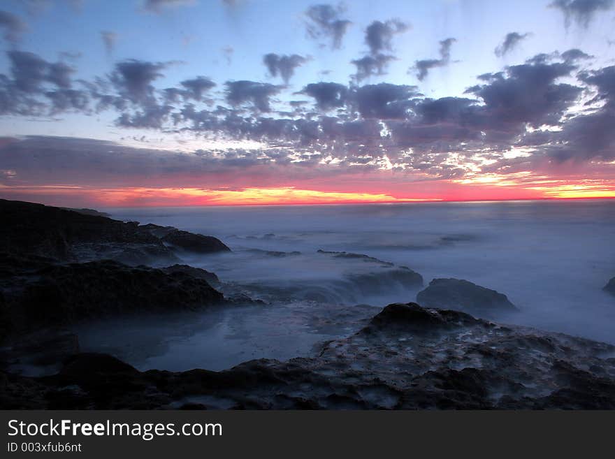 Sunset in California. Sunset in California