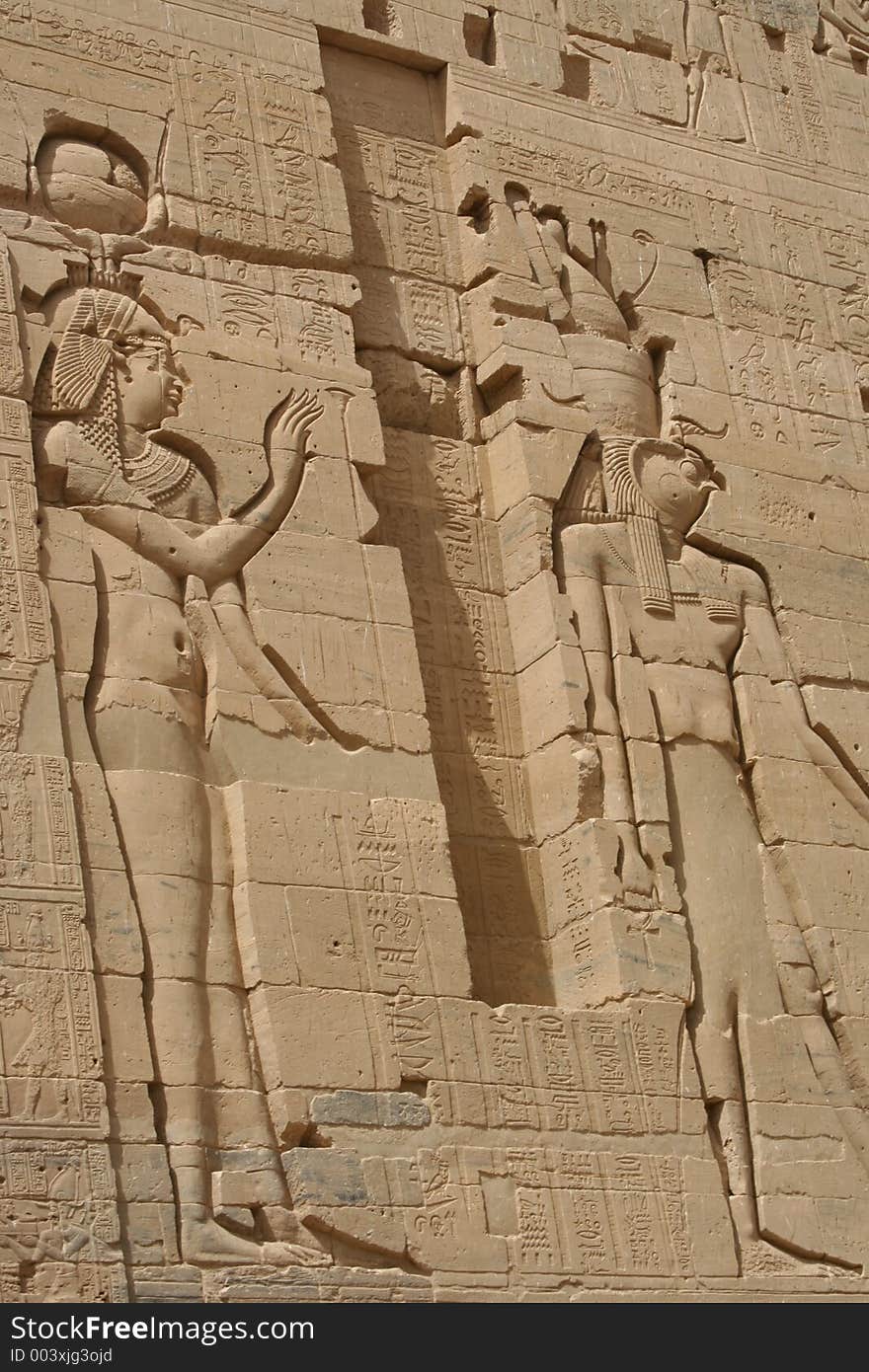 Relief Sculpture in a monument in Egypt. Relief Sculpture in a monument in Egypt