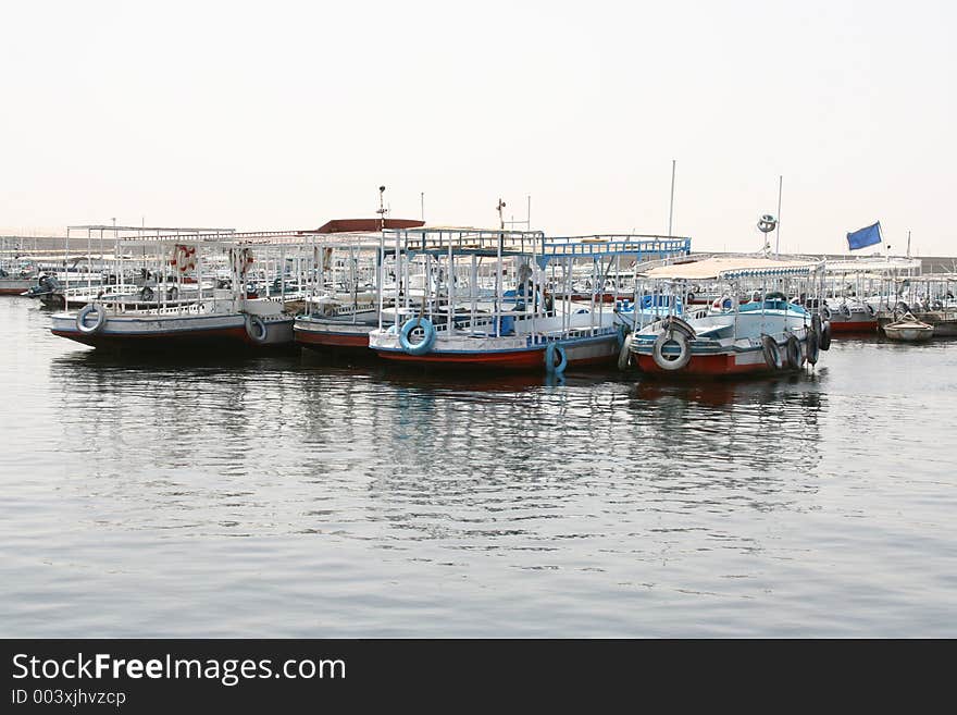 Tourist boats in Egypt