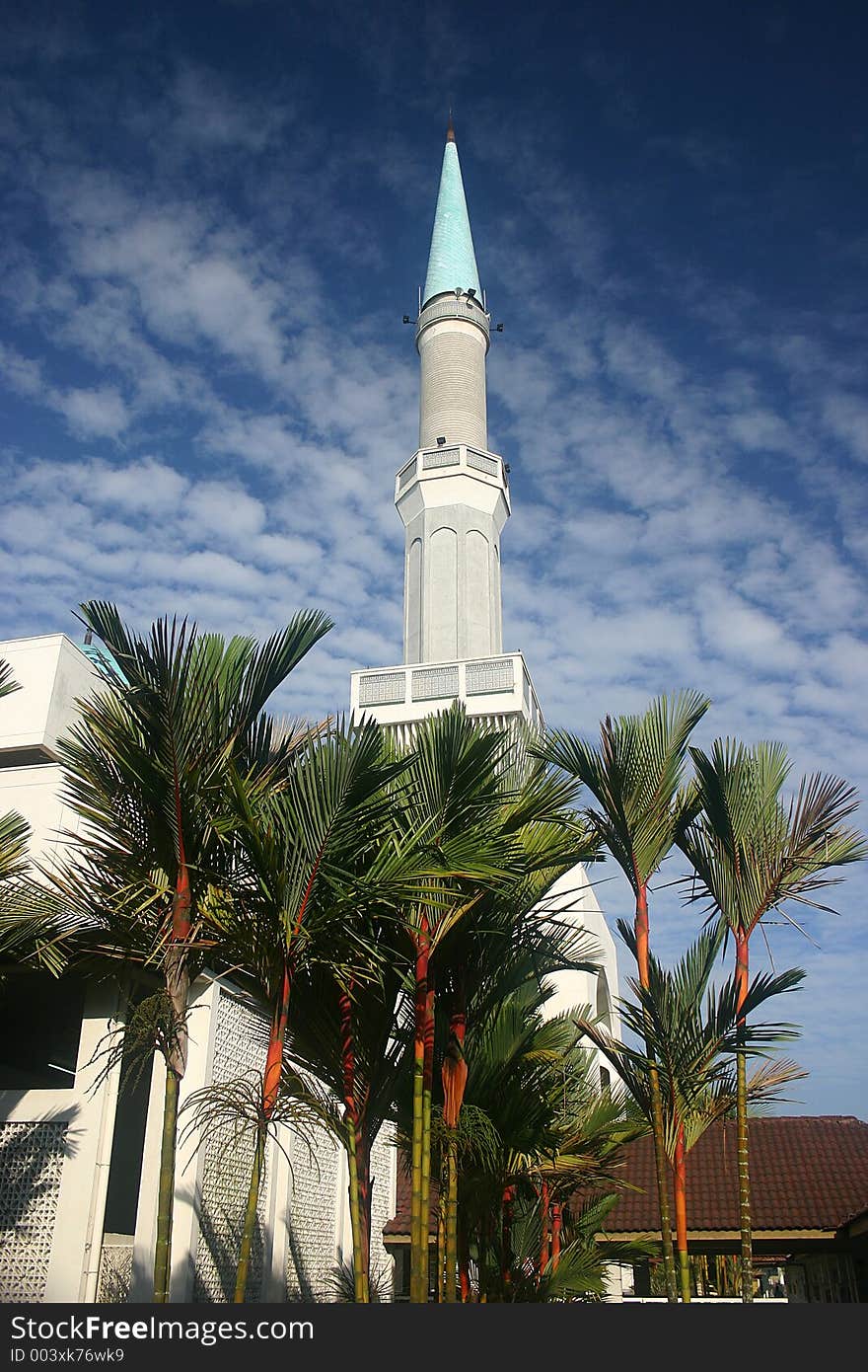 One of 4 mosque minarets