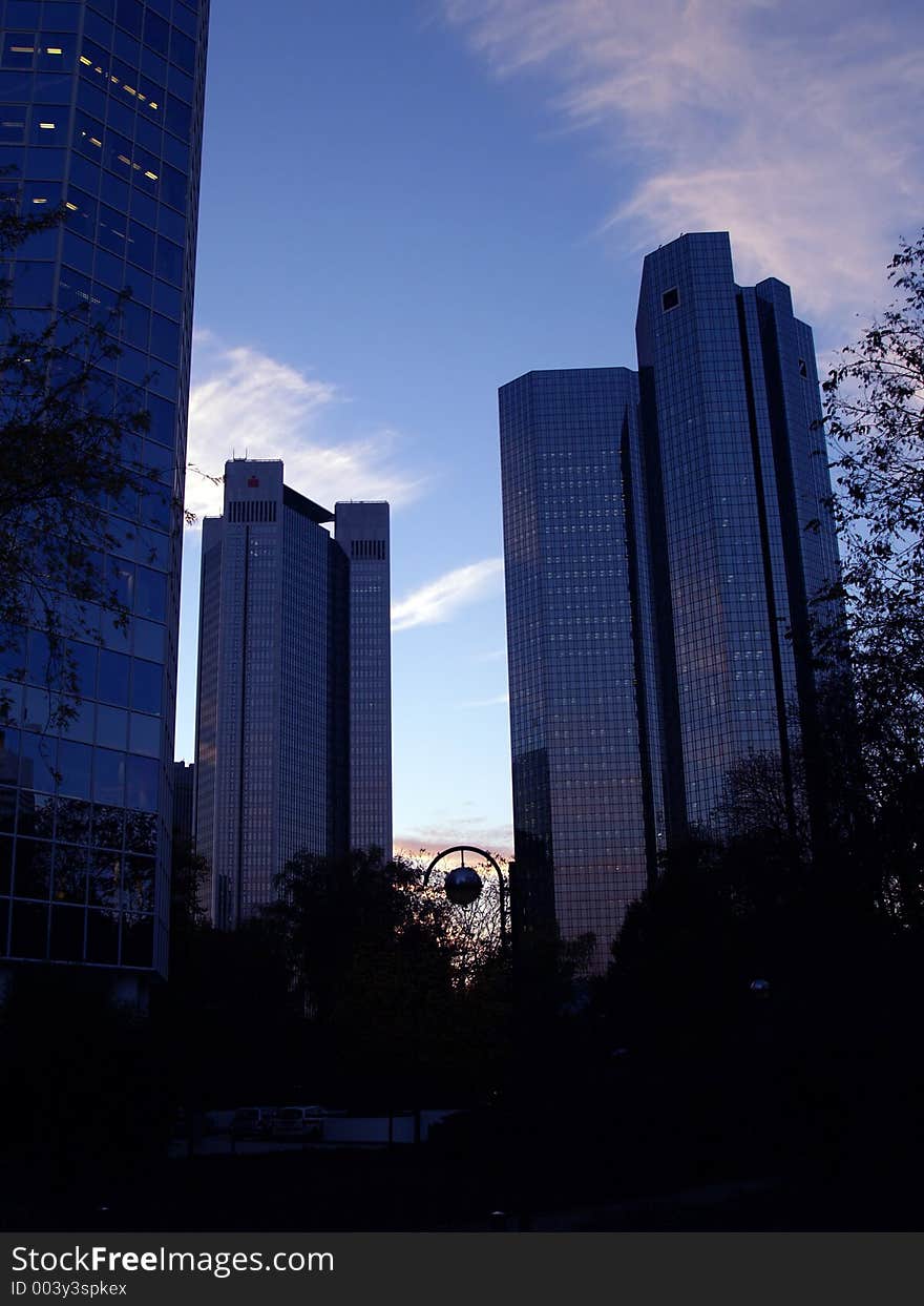 Frankfurt skyline. Frankfurt skyline