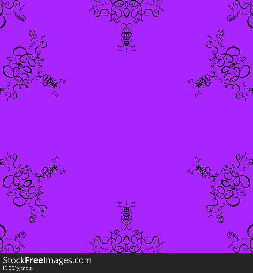 Purple Background Scroll Pattern