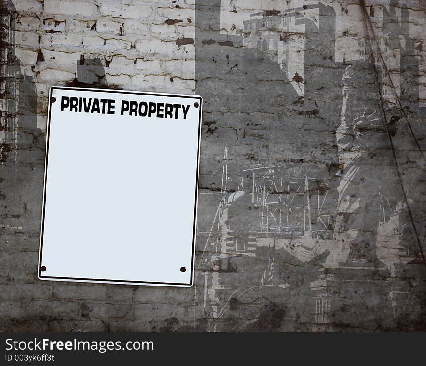 Private property plate