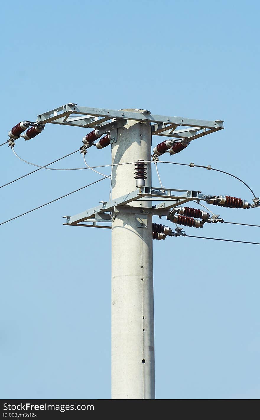 An electric pylon. An electric pylon