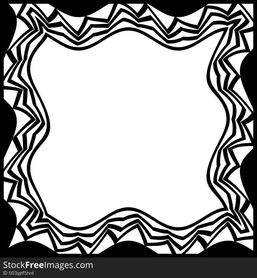 Black and white wavy border