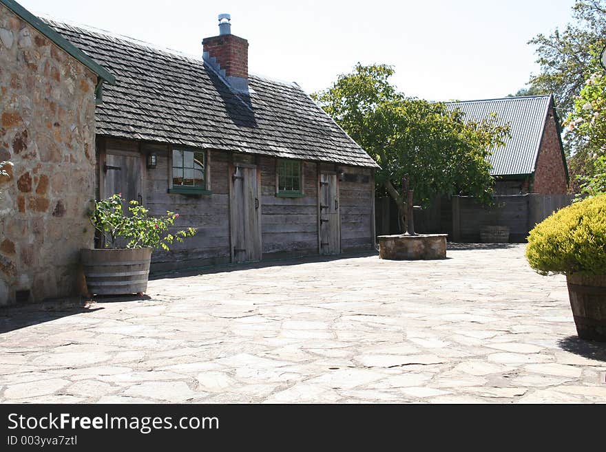 Picture taken of a 150 year old settlers house in Hahndorf South Australia, the oldest German settlement in Australia.