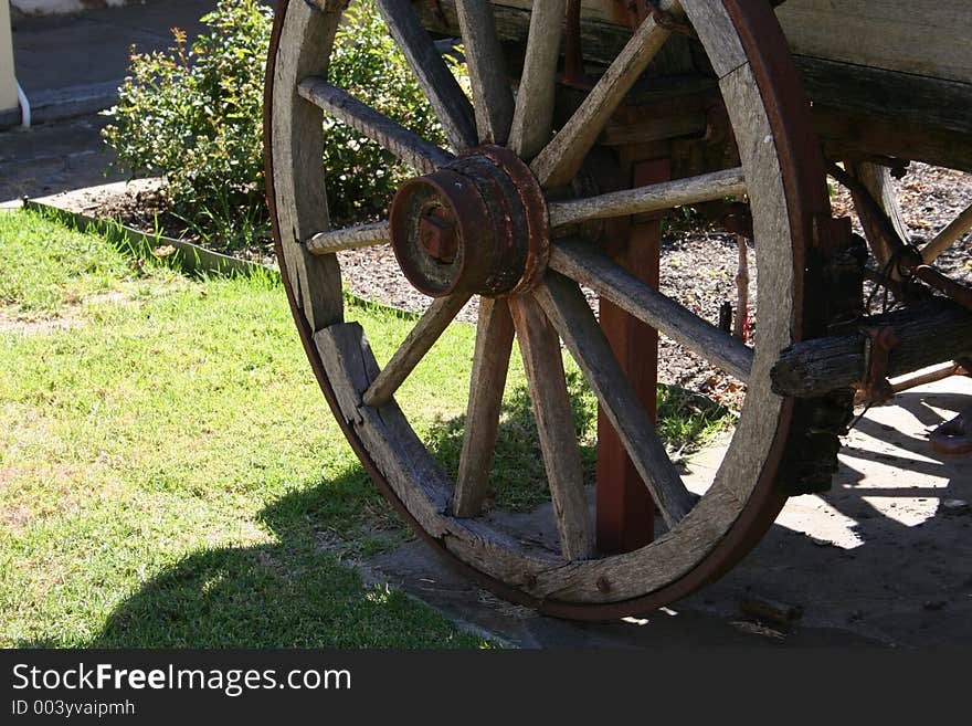 Shot of a wagon wheel