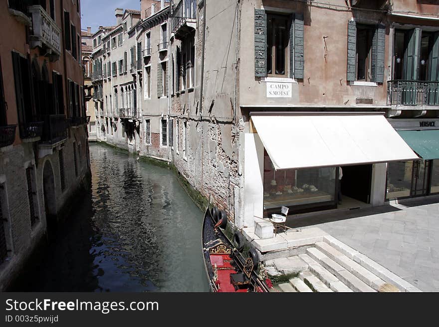 Shop in venice beside a canal. Shop in venice beside a canal