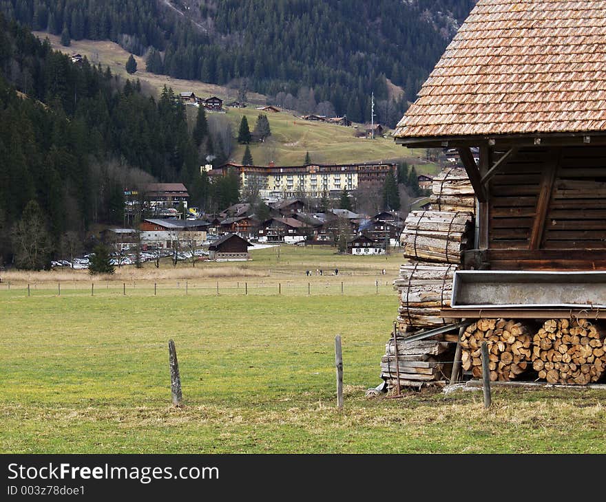 Barn in the alps