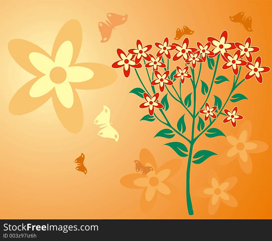 Summer background, vector