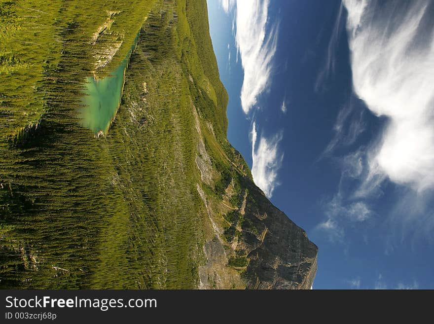 River and mountain, Canada