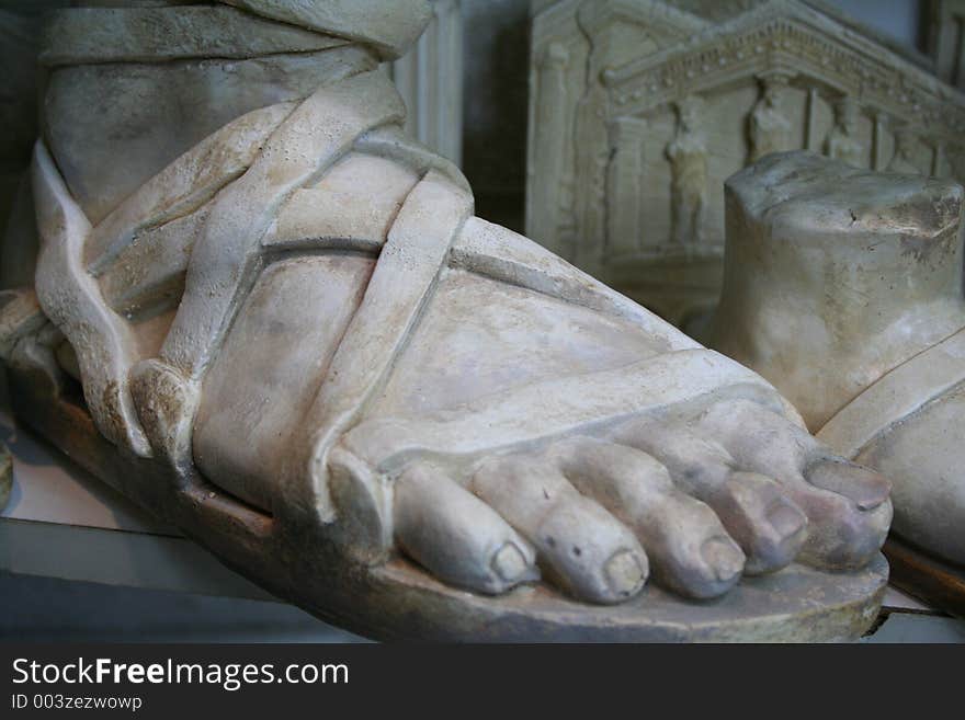 Traditional greek stone foot