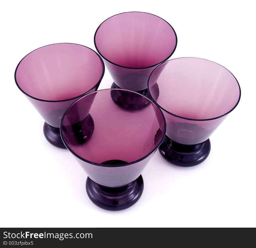 Four Amethyst Glasses