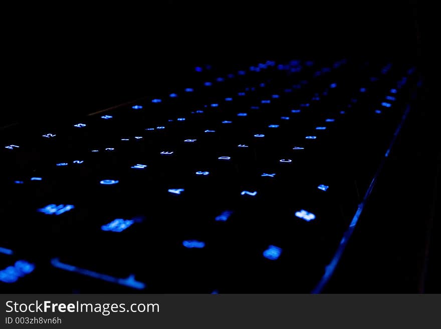 Blue Neon Keyboard