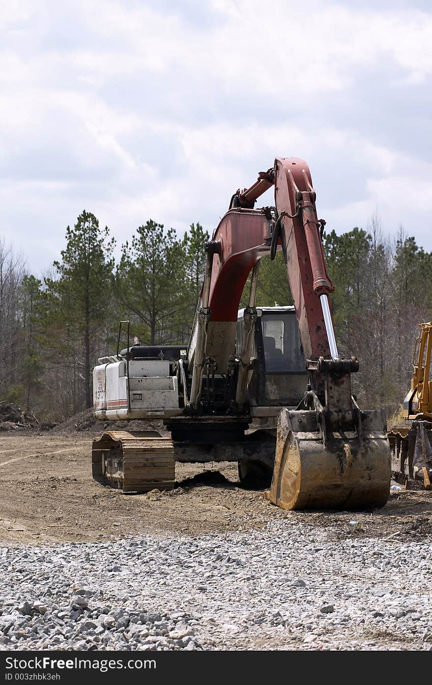 Excavator at work