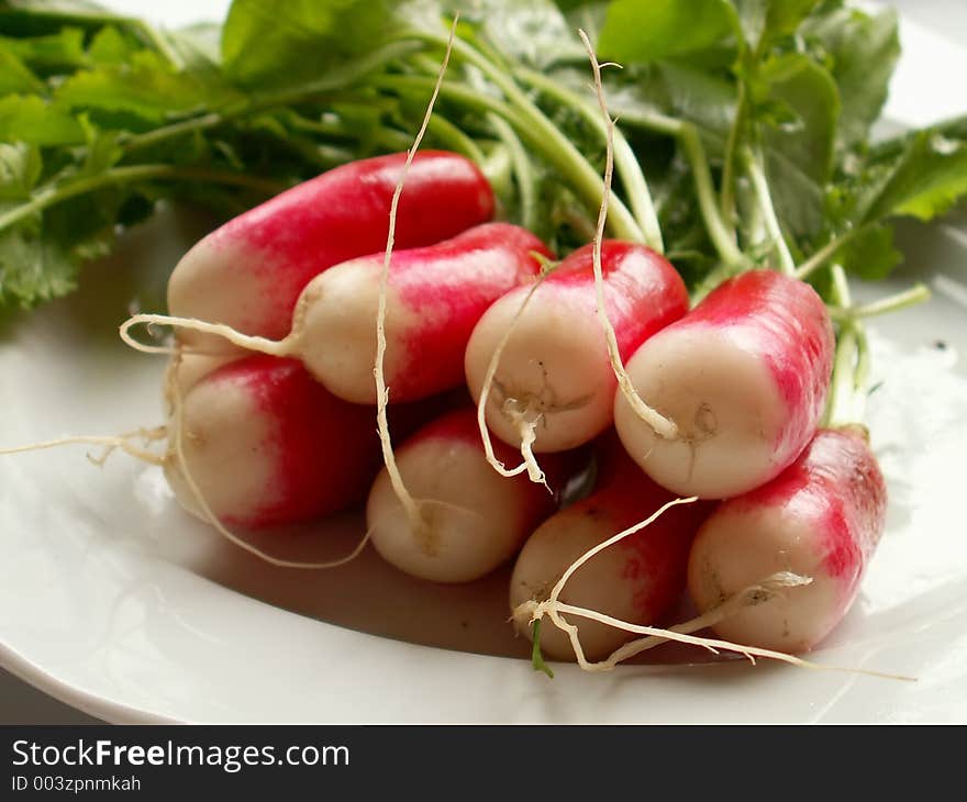 Radish on a plate