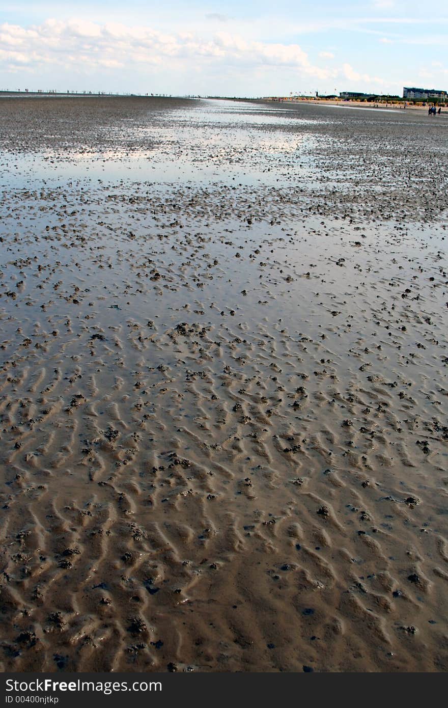 The North Sea; Beach at Cuxhaven. The North Sea; Beach at Cuxhaven