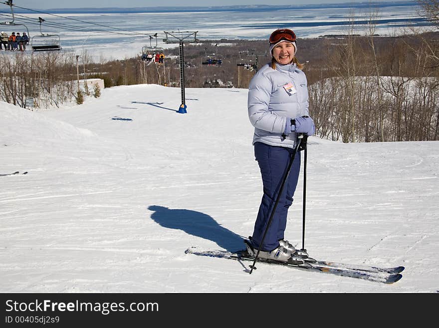 Ski woman