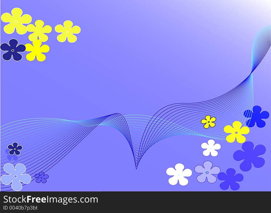 Flower-wave background