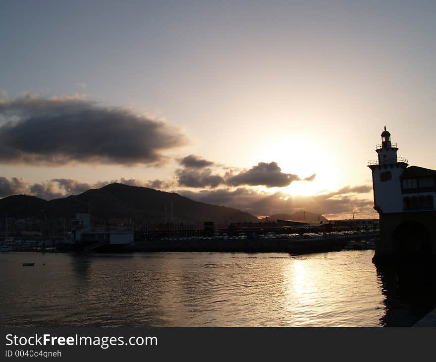 Lighthouse at sunset