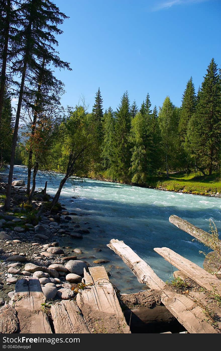 Turquoise river.