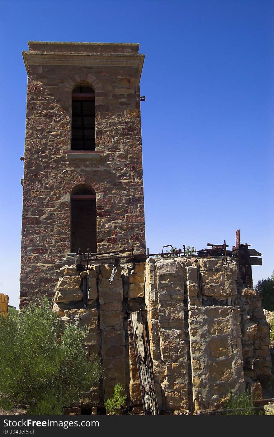 A side on view of Richman's engine house, Monnta Mines, South Australia. A side on view of Richman's engine house, Monnta Mines, South Australia.