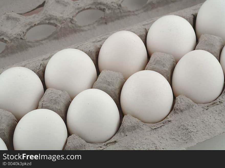 Food eggs in box.