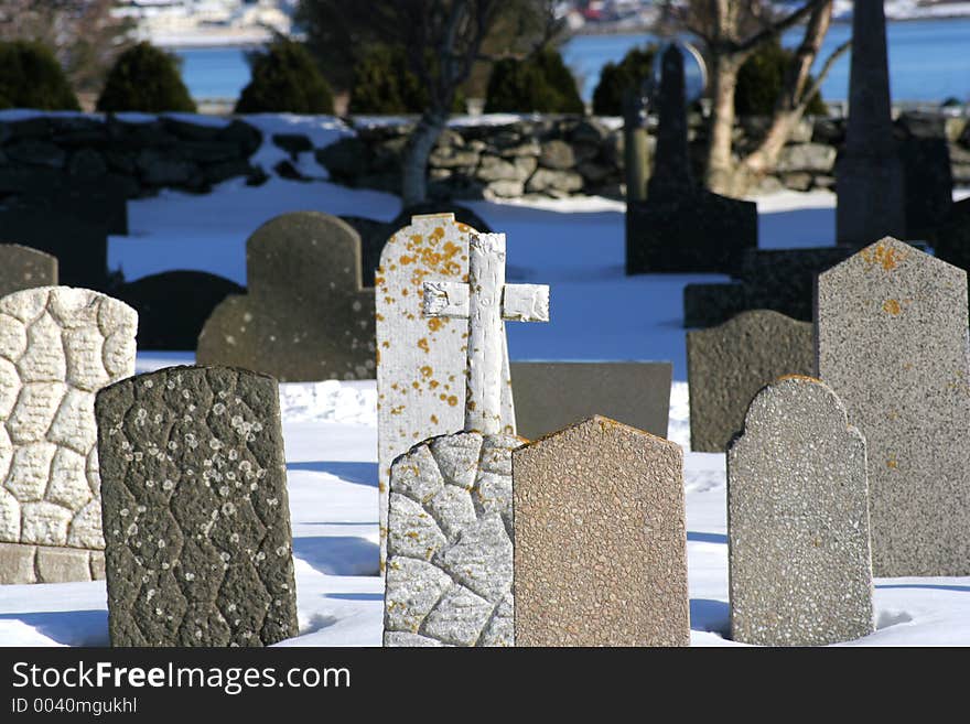 Cemetery in winter