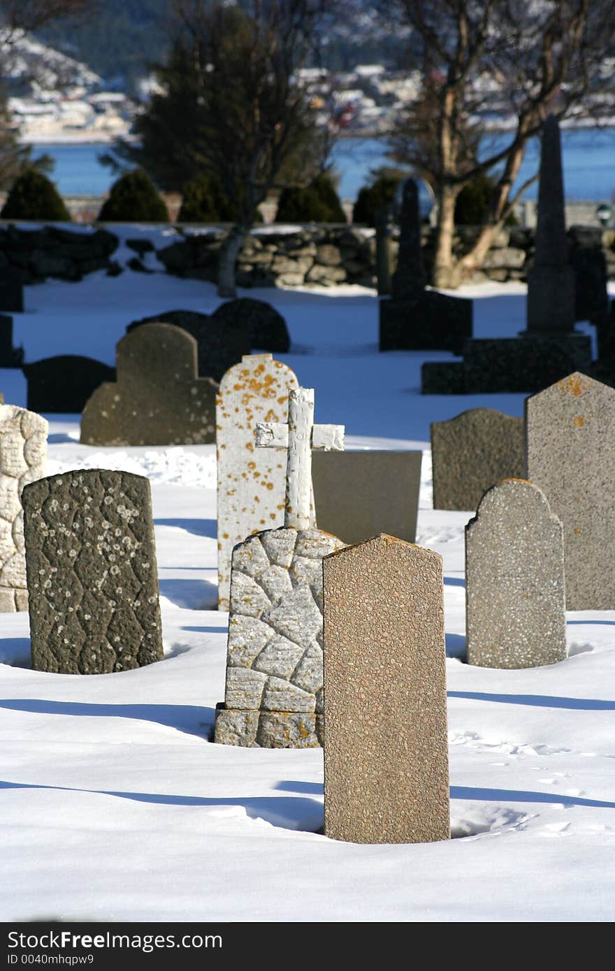 Cemetery in winter