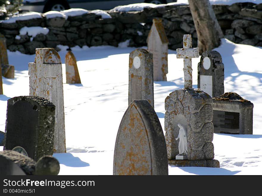 Cemetery in winter