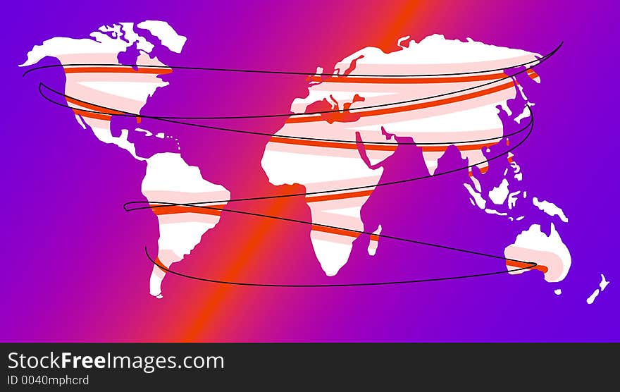 Map or globe world wide web