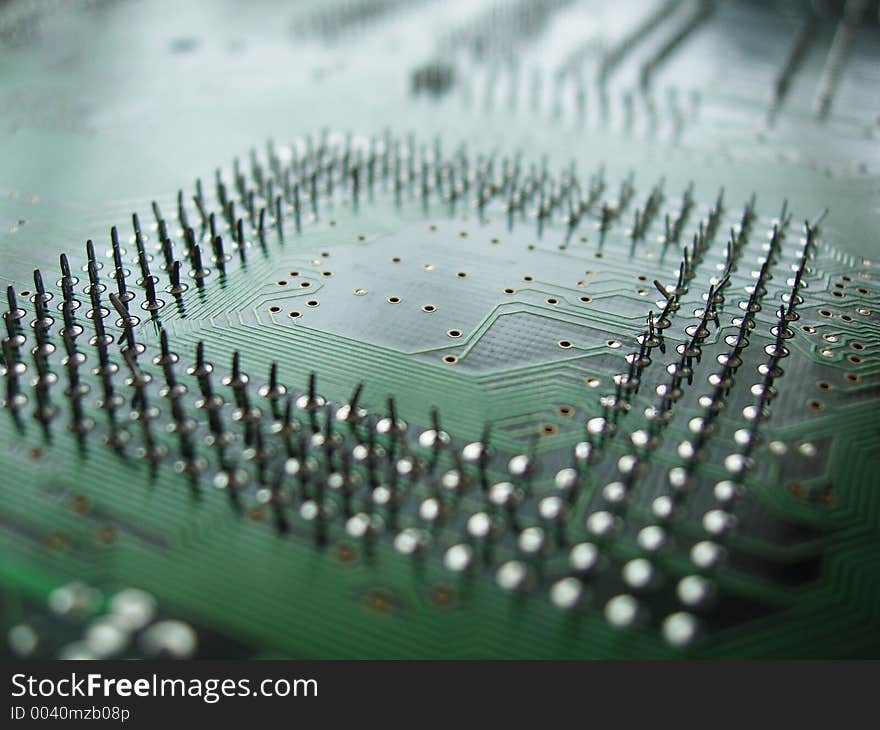 Close up of circuit board out of depth of field. Close up of circuit board out of depth of field